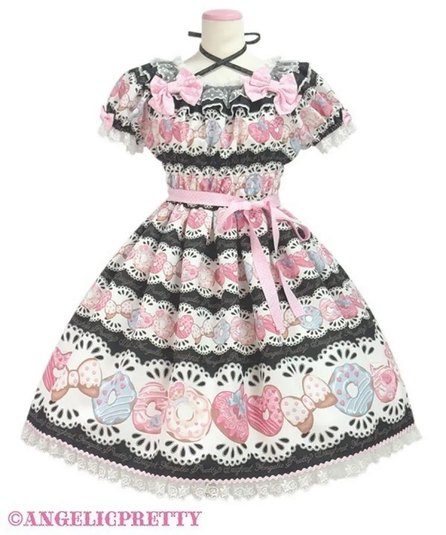 Angelic Pretty 夢見るFancyドーナツワンピース クロ