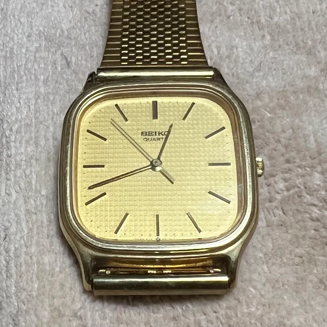 ヴィンテージ SEIKO セイコー クォーツ 腕時計 スクエア ゴールド