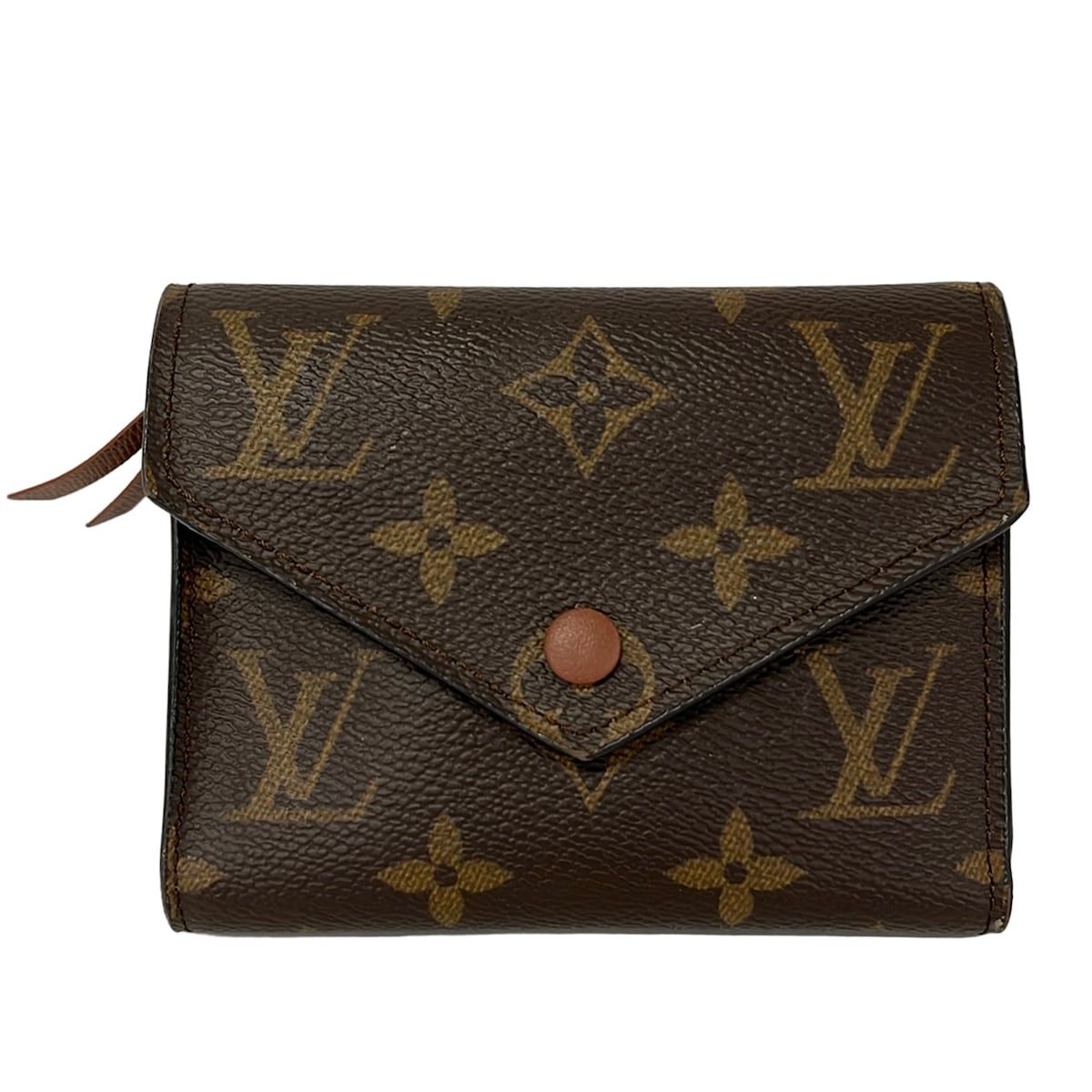 LOUIS VUITTON(ルイヴィトン) 3つ折り財布 モノグラム ポルトフォイユヴィクトリーヌ M62472 モノグラム イニシャル刻印 レザー、牛革