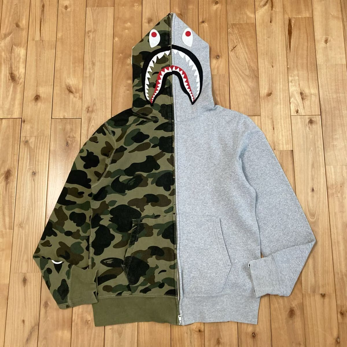 Separate shark full zip hoodie Mサイズ 1st camo a bathing ape BAPE シャーク パーカー エイプ ベイプ アベイシングエイプ 迷彩 i91