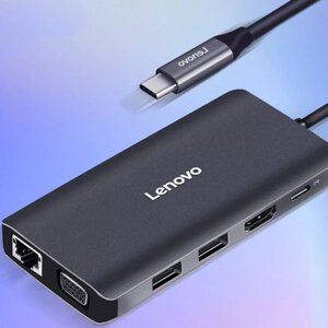 Equipos de audio LENNOVO LX0801 Type C 11in1 (HDMI1 USB 3.02 USB 2.02 VGA1 RJ451 1.SD 1 TF1 PD1