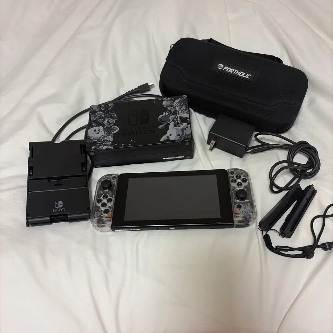 Nintendo Switchスマブラカラー 本体 周辺器具付き　箱なし