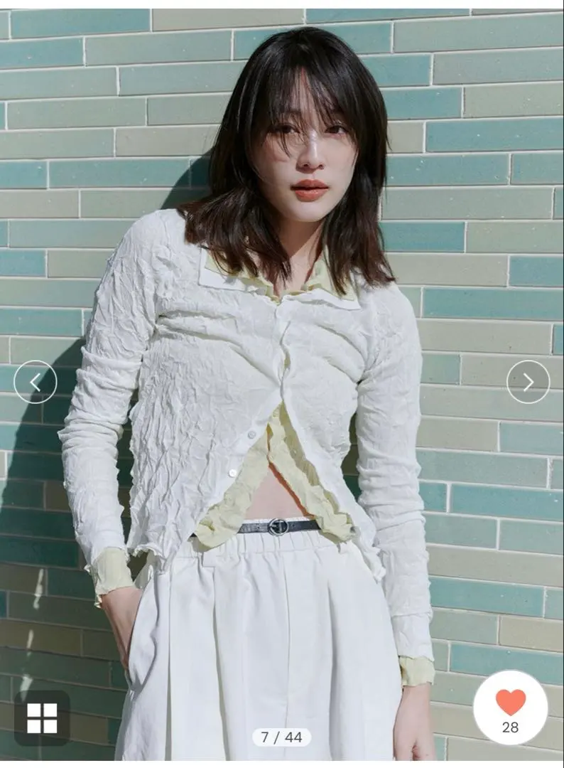 ワッシャーニットシャツ　ミースロエ