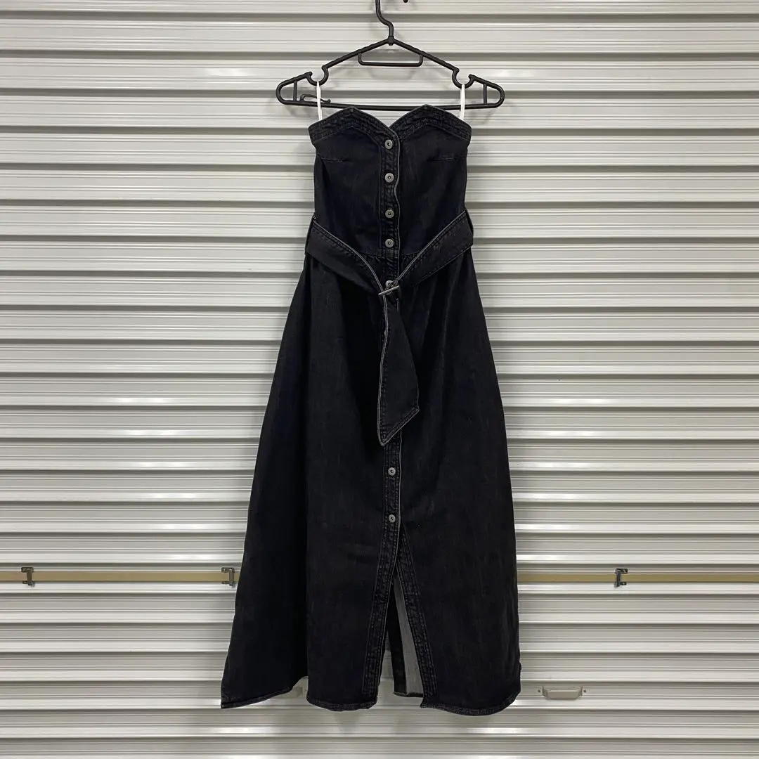 AMERI DENIM UNIFY DRESS ブラック Sサイズ ワンピース