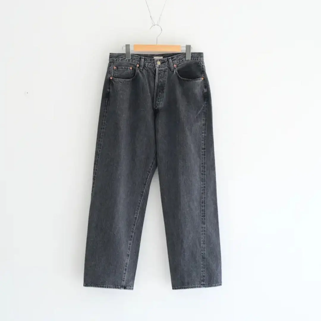 ULTERIOR WASHED SELVEDGE BLACK DENIM 5P