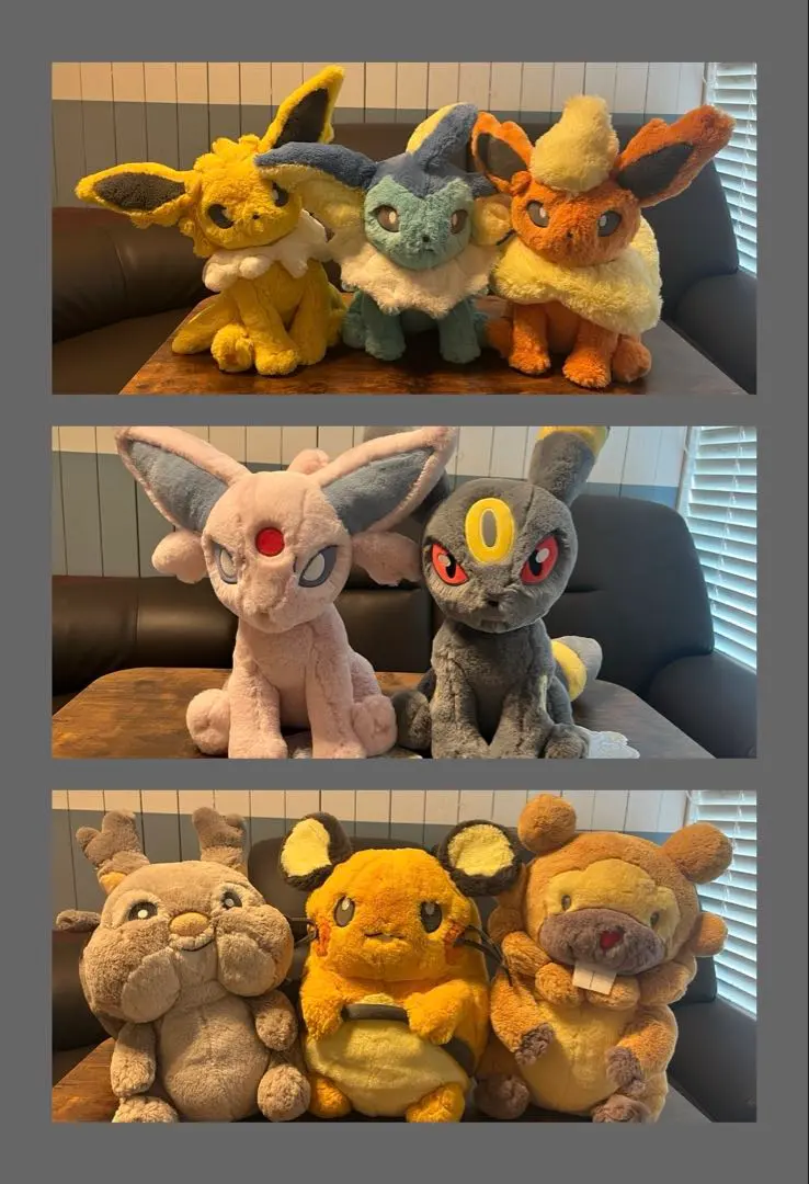 ポケモンセンターオリジナルふわふわ抱きぬいぐるみ8体まとめ売り