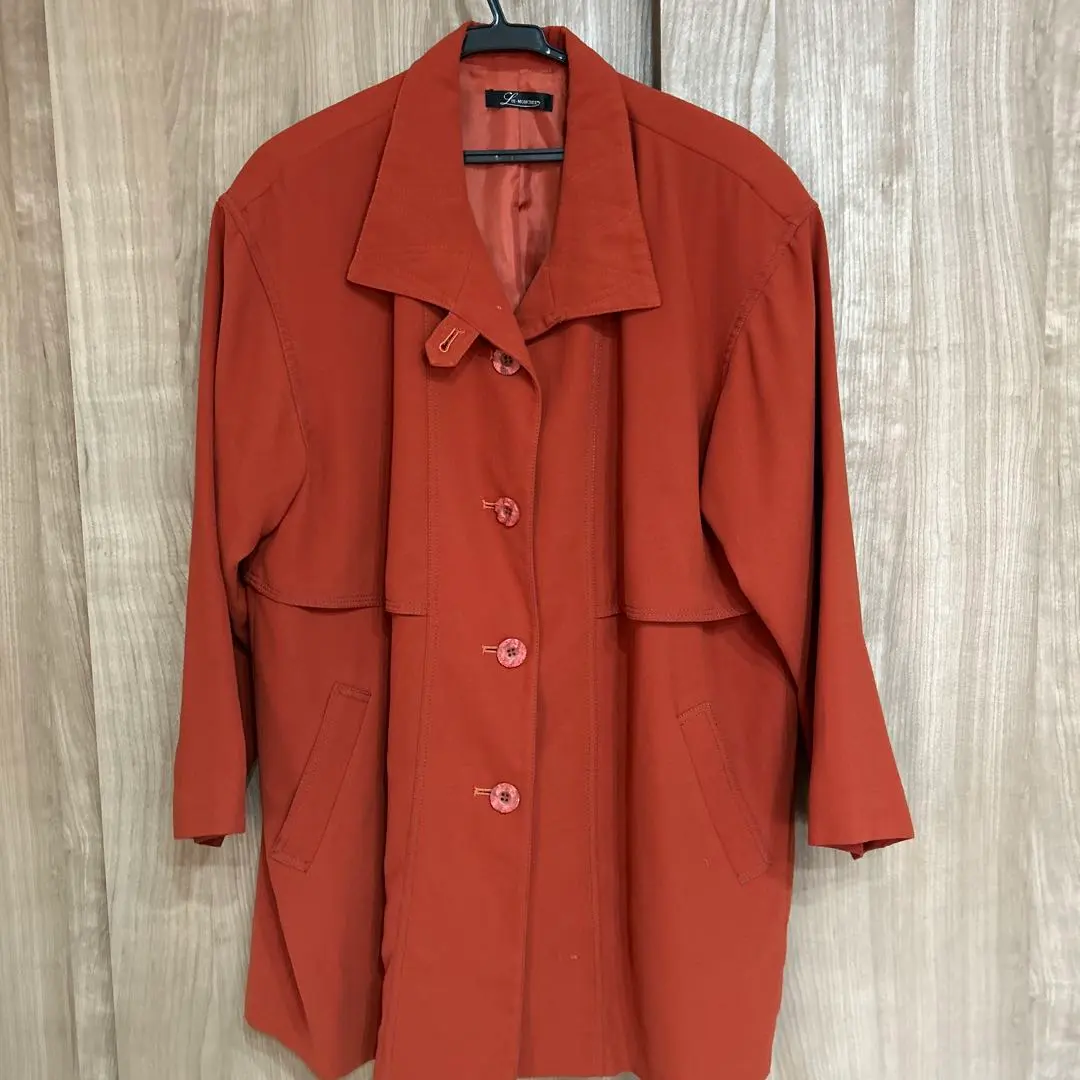 オレンジ チェスターコート　Ｌ