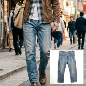 Denim japonés raw con orillo UNIQLO 146133 W33Y50198ii