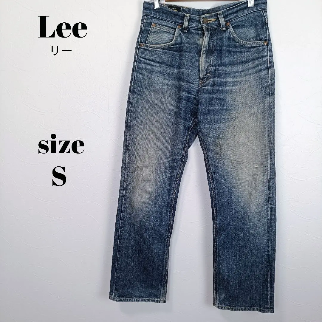 【a2373】Lee リー デニムパンツ インディゴブルー 29×33 革ラベル