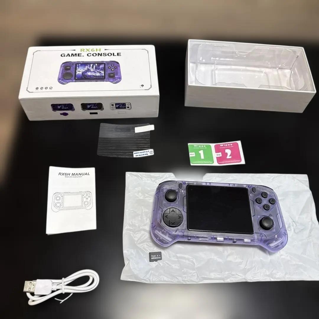携帯ゲーム機 RX6H 64GB クリアパープル 新品 エミュ対応