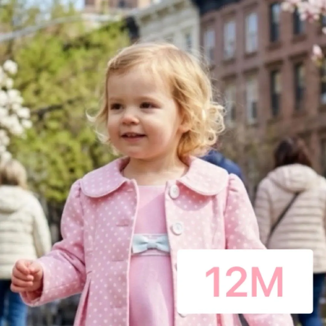 ボニーベイビー　12M　ドット柄スプリングコート　×　ワンピースセット