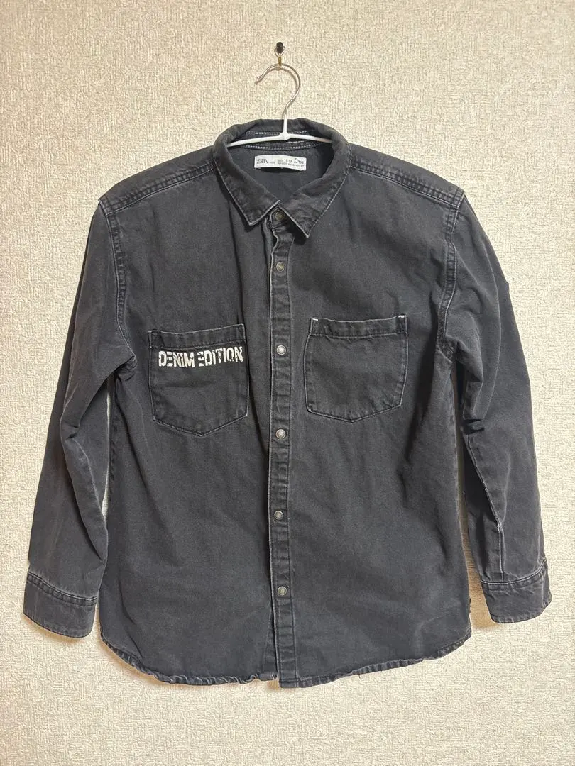 ZARA BOYS 長袖シャツ デニム ブラック 152cm ザラボーイ