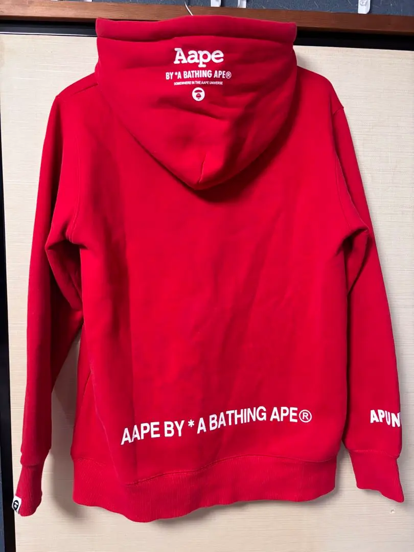 AAPE BAPE赤パーカーLサイズ良好人気正規品
