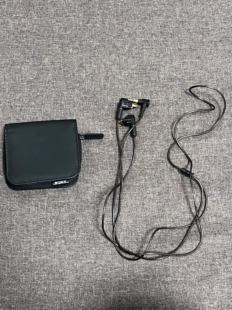 SONYのXPA-N3有線イヤホン、収納ケース付き
