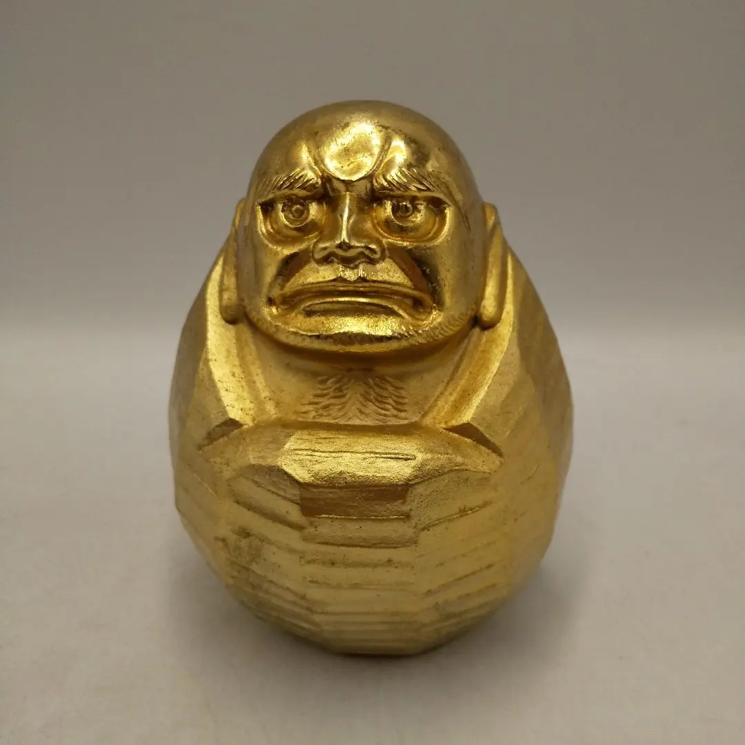 金メッキ　ダルマ　達磨　置物　縁起物　開運