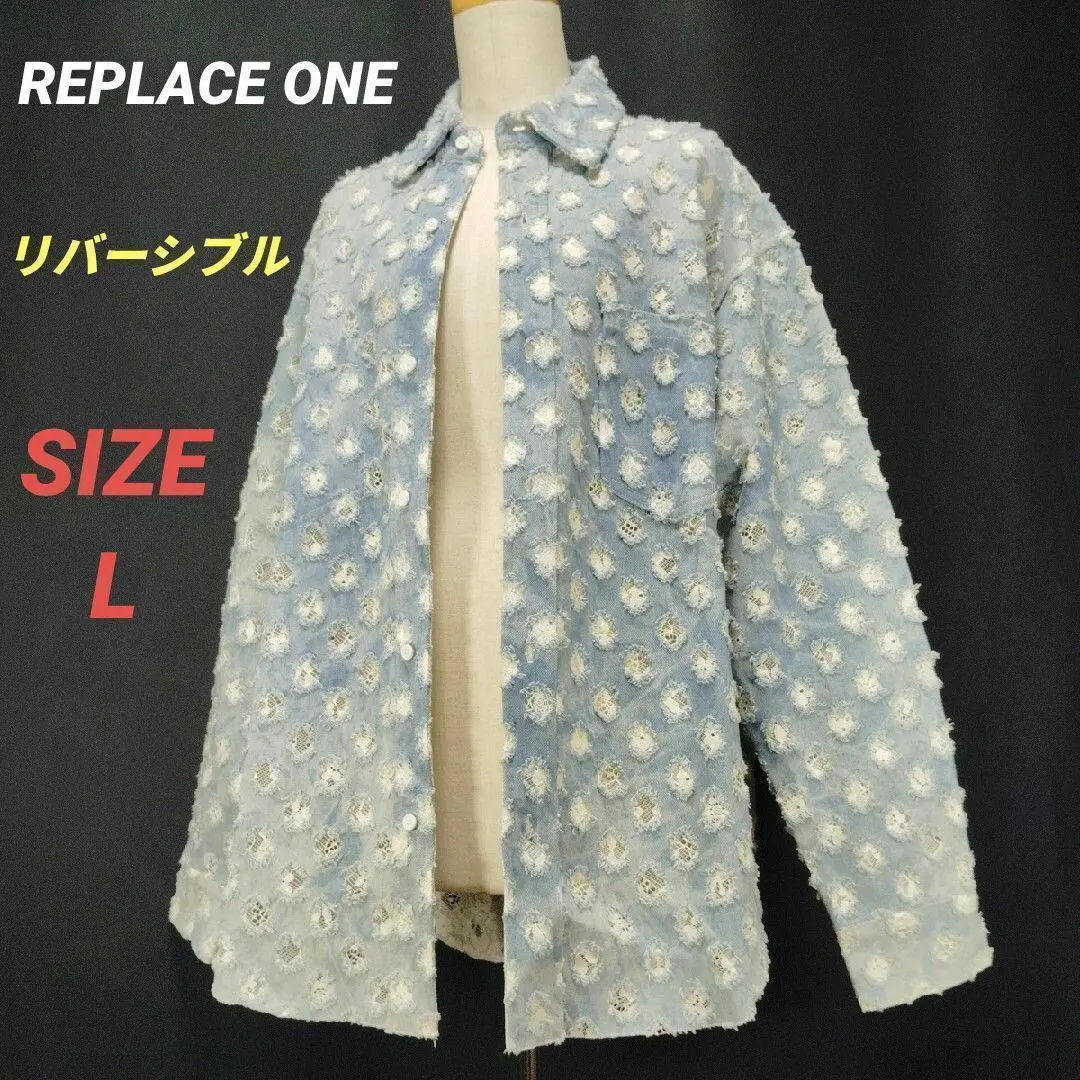 REPLACE ONE　デニムジャケット　リバーシブル　レディース　レース