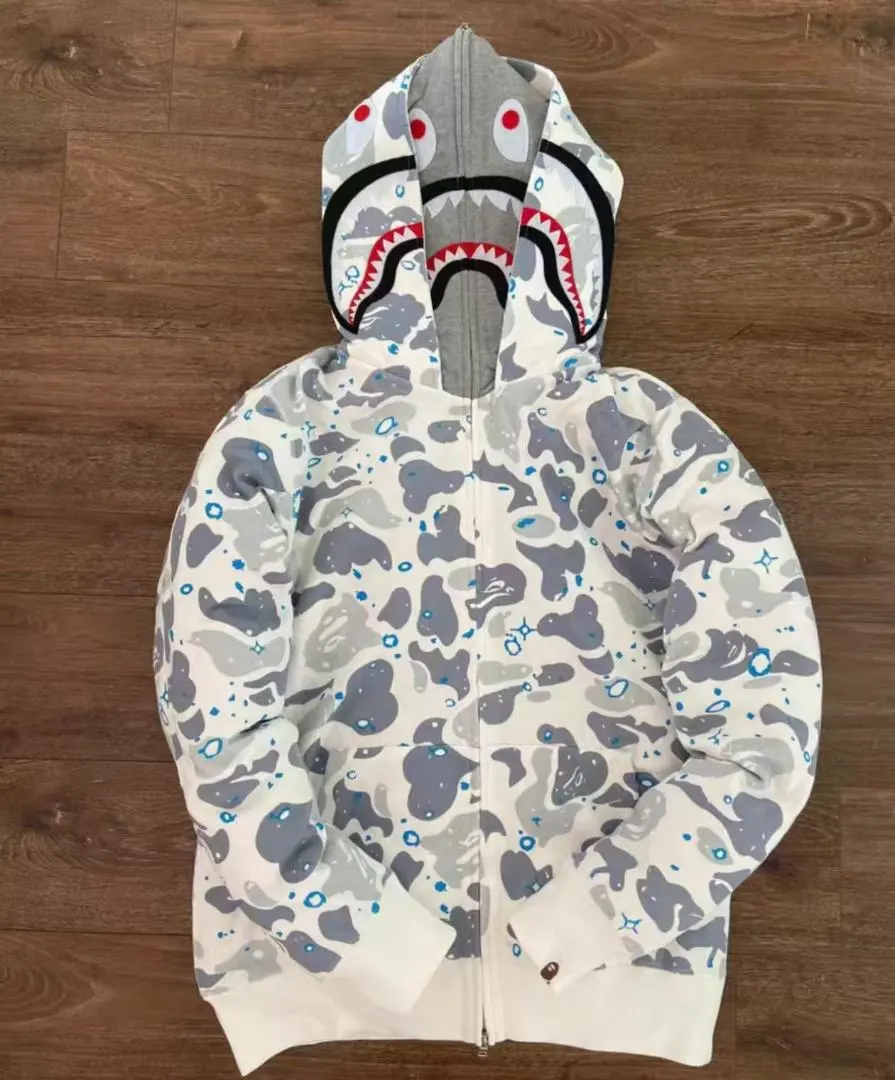A BATHING APE SPACE CAMOカモフラージュシャークパーカーM
