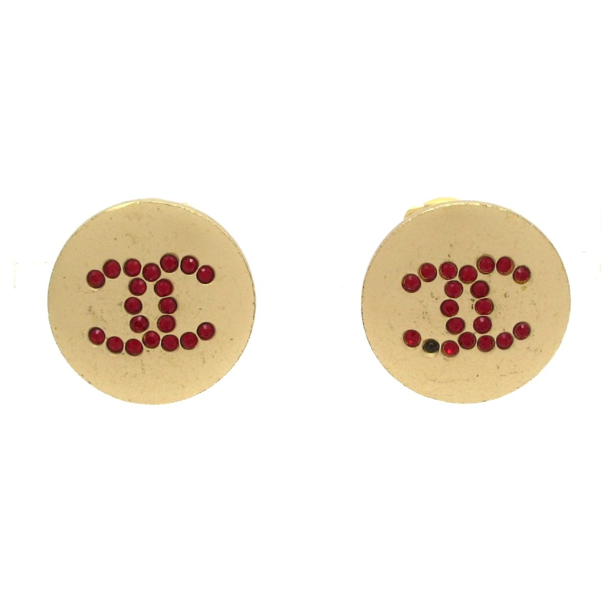 CHANEL(シャネル) イヤリング ココマーク ゴールド ラインストーン
