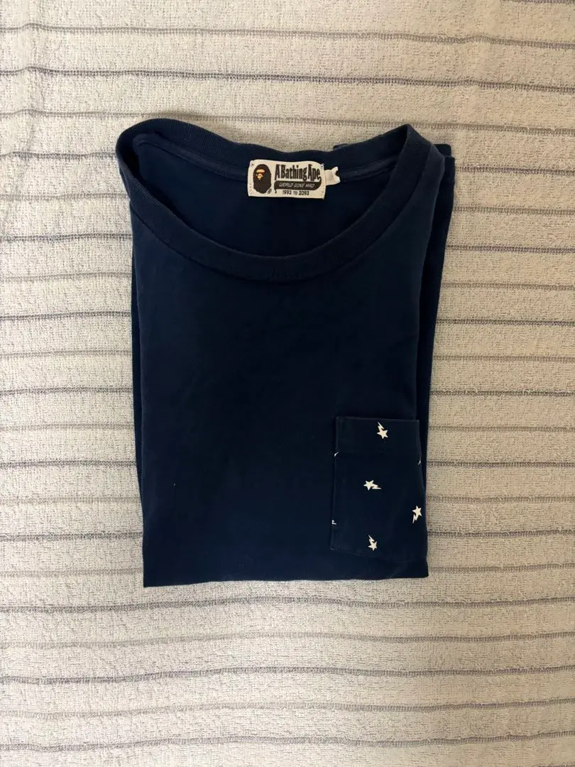 A BATHING APE スター柄 ポケット Tシャツ