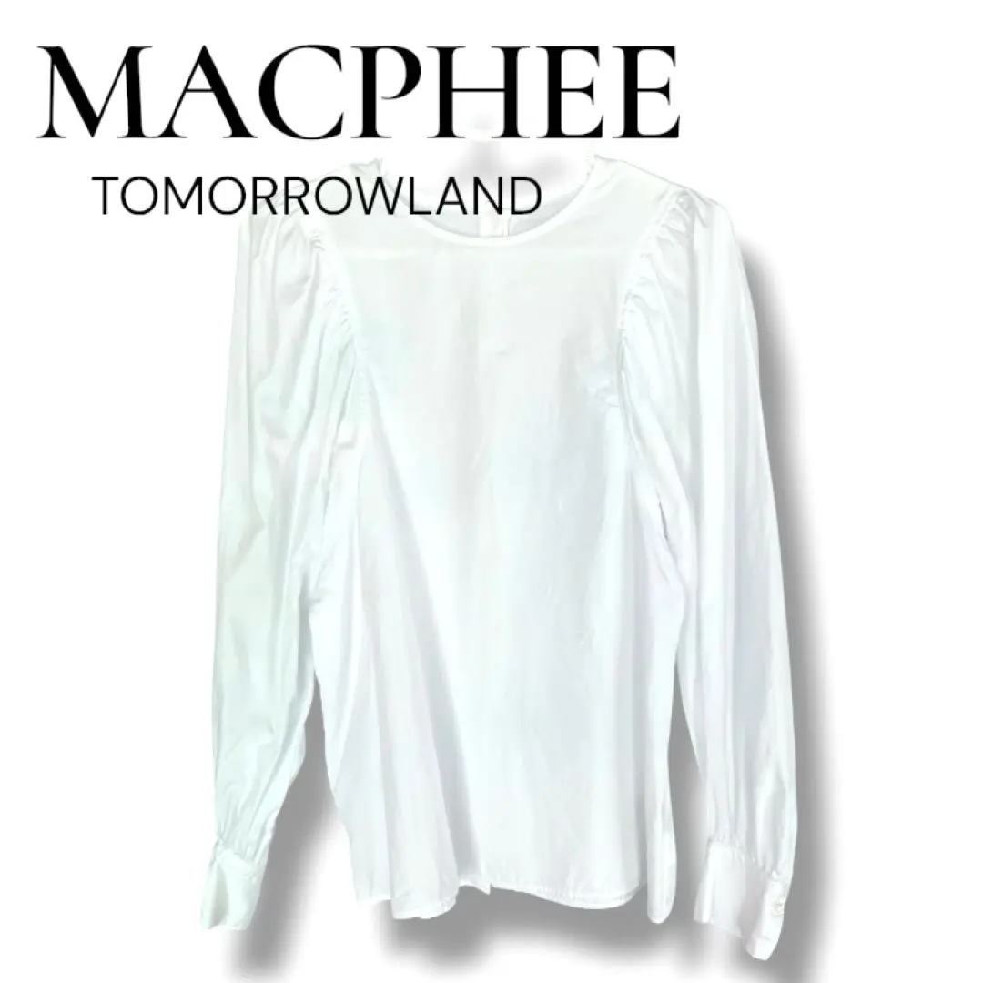 MACPHEE TOMORROWLAND ブラウス パフスリーブ バックボタン