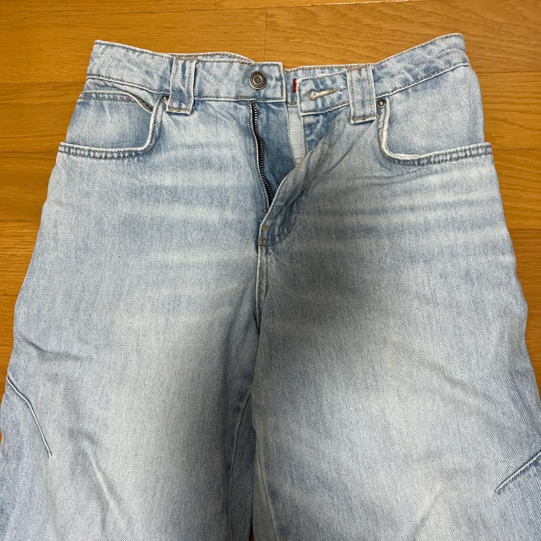 ZARA ライトブルー ストレートデニムパンツ EU32