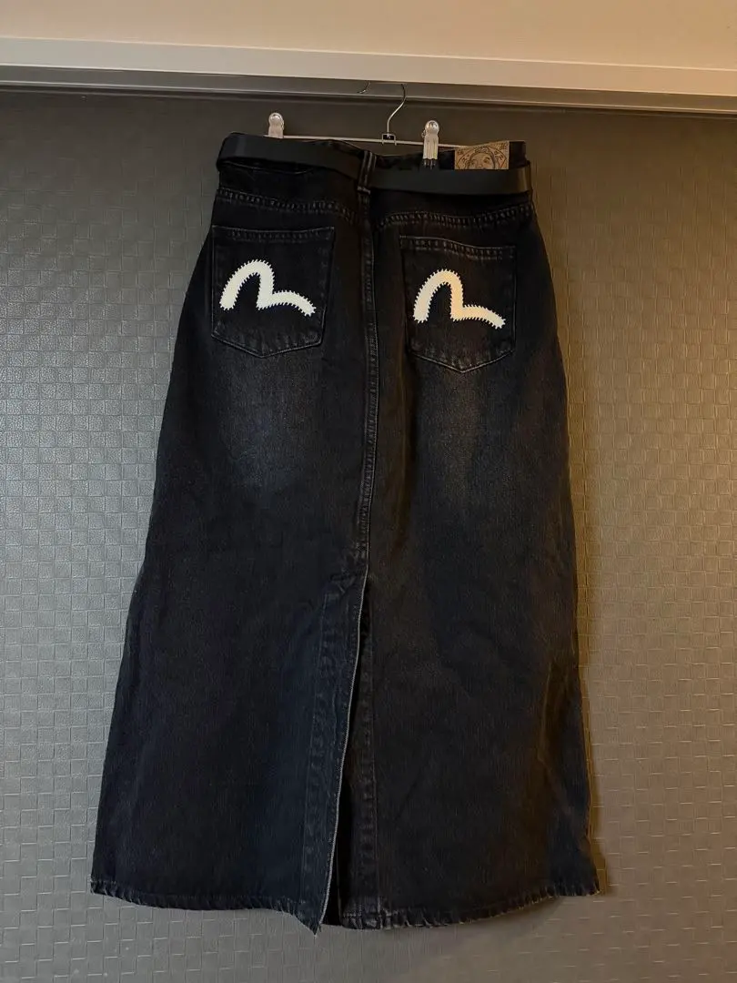 EVISU エヴィス デニムスカート ブラック 28インチ