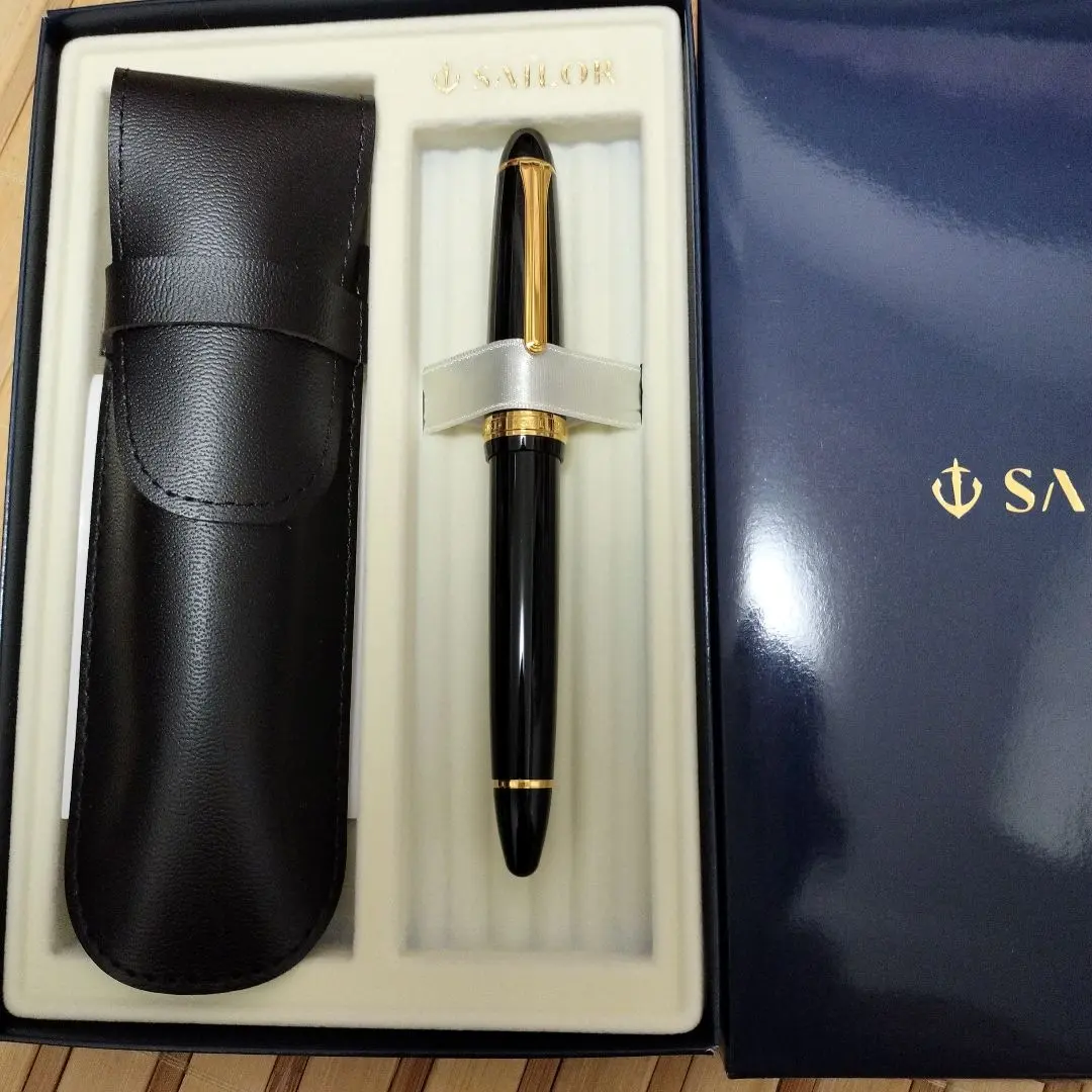 【新品】SAILOR 万年筆 プロフィット ブラック ゴールド ペンケース付