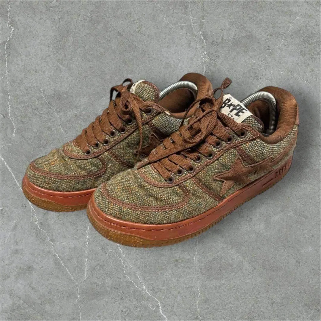 【a bathing ape】 00s TWEED Bapesta 27cm