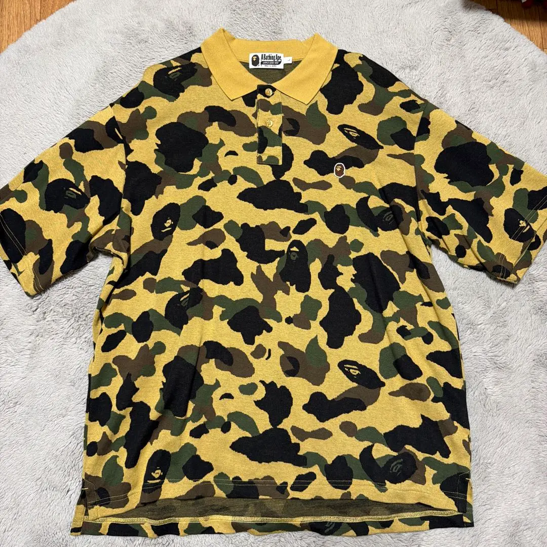 A BATHING APE カモフラ柄 ポロシャツ Lサイズ