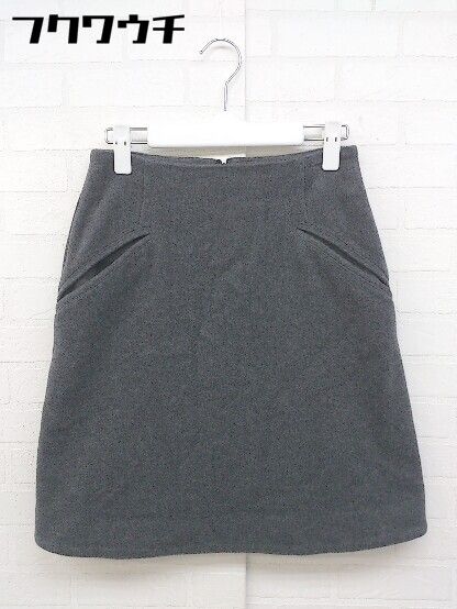 ◇ URBAN RESEARCH ROSSO アーバンリサーチ ロッソ バックジップ ミニ 台形 スカート サイズ36 ダークグレー レディース 【中古】 【1105050001508】