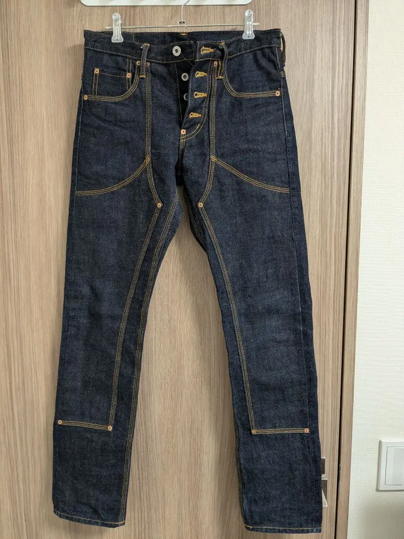 SUGARHILL CLASS04 ダブルニー デニム セルビッジ 濃紺 30