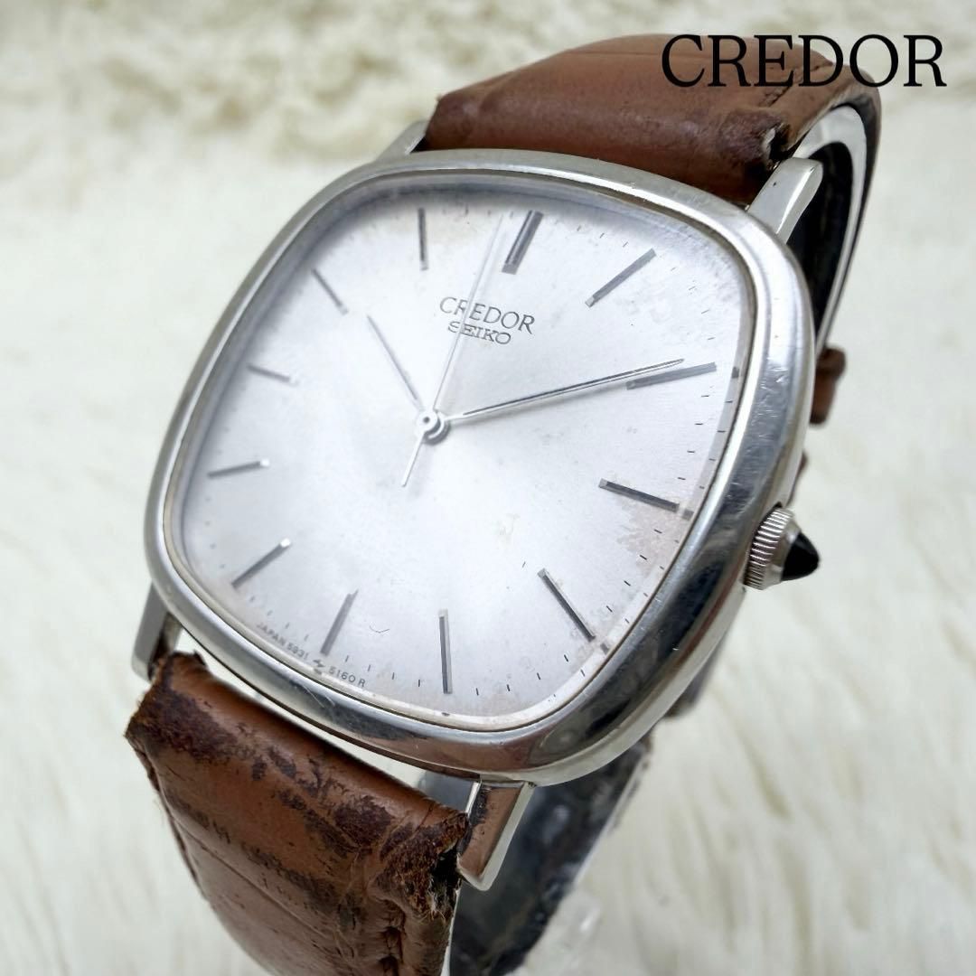 ✨稼働✨ SEIKO CREDOR 腕時計 白文字盤 メンズ クォーツ