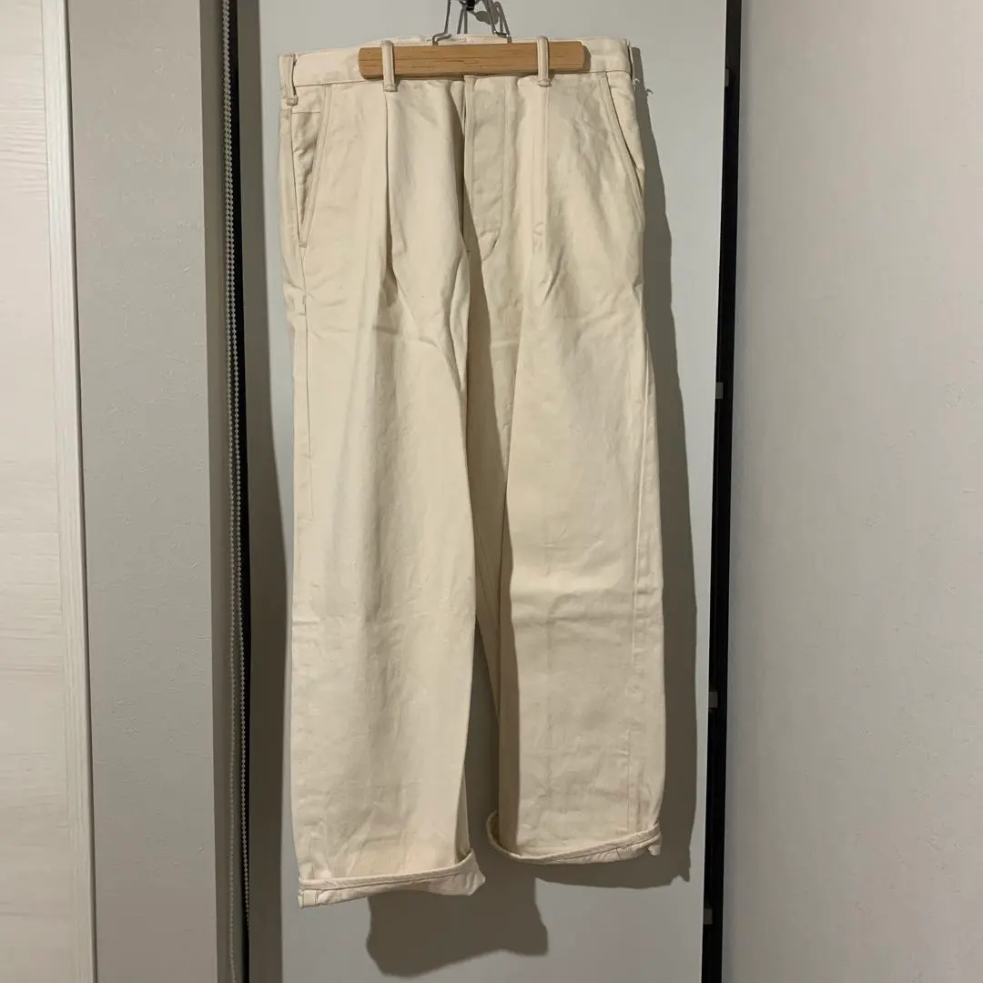 AWORK SELVEDGE DENIM WIDE SLACKS