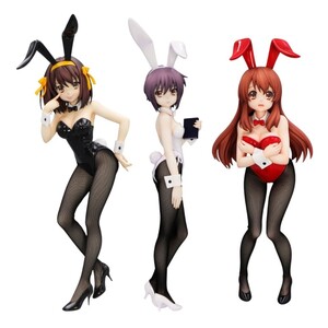 The Melancholy of Haruhi Suzumiya The Melancholy of Haruhi Suzumiya BiCute Bunnies Figure SOS Brigade Set Bunny Girl Haruhi Suzumiya Yuki Nagato Mikuru Asahina