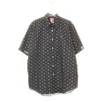 アベイシングエイプ A BATHING APE BAPESTA GG柄 SHIRT スター シャツ 半袖 Mサイズ ブラック 黒 【ブランド古着ベクトル】260427 メンズ