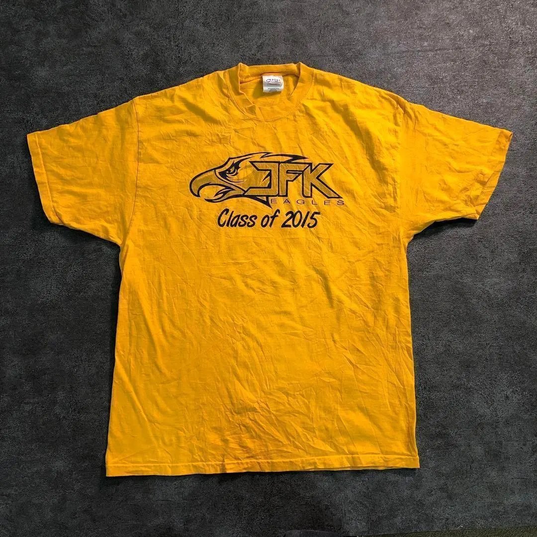 【ヴィンテージ】EAGLES プリントTシャツ 黄色 着usedTSM3