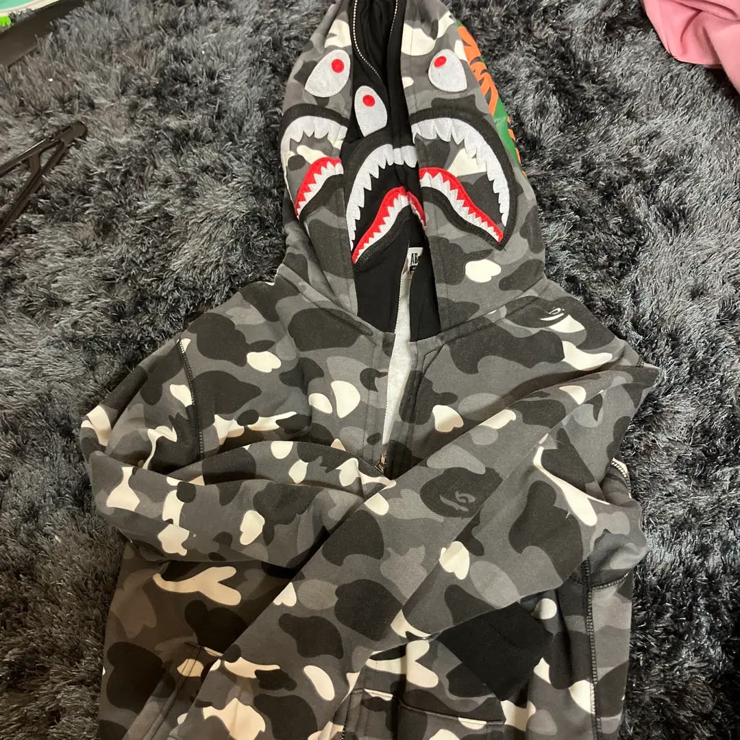 A BATHING APE Shark Hoodie Camo M
