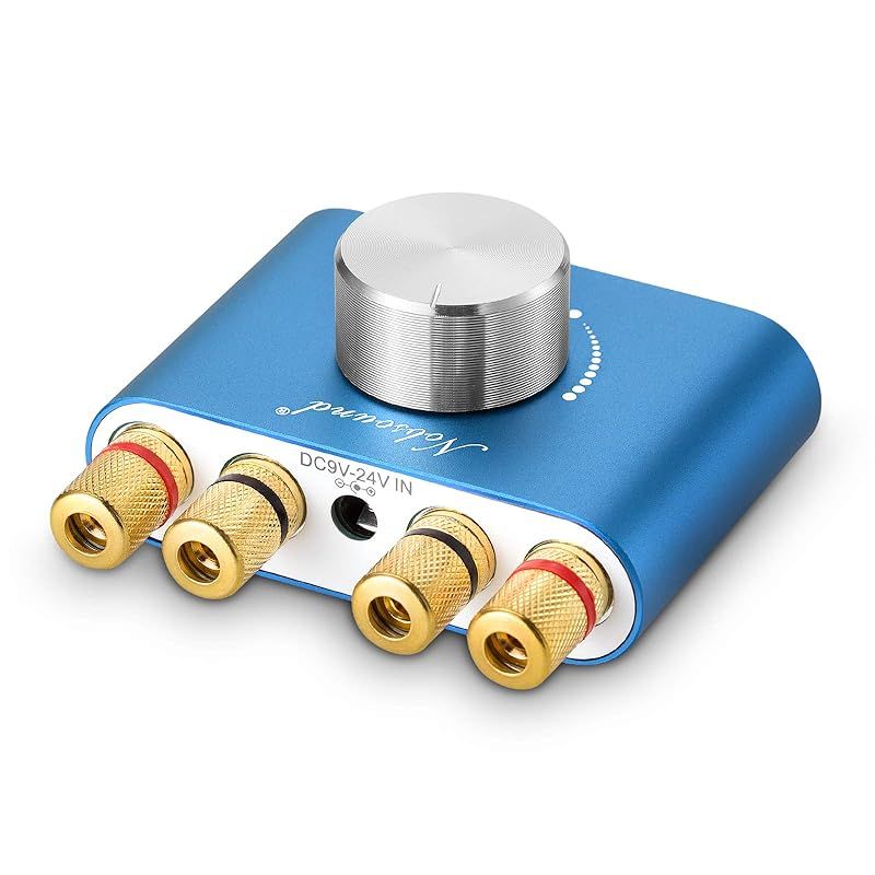 Nobsound NS-01G Pro パワーアンプ bluetooth 5.0 100W アンプ スピーカー HiFi オーディオ 電源付き (ブルー) 1