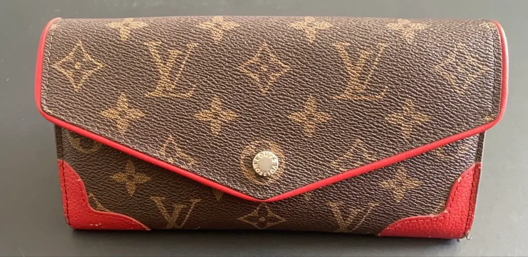 Louis Vuitton 長財布 ブラウン/レッド