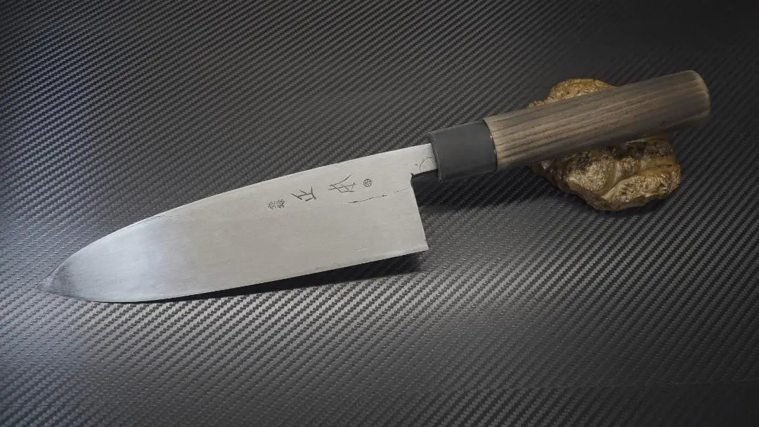 正本 出刃包丁 刃渡り約23cm 和包丁 片刃 研ぎ済み