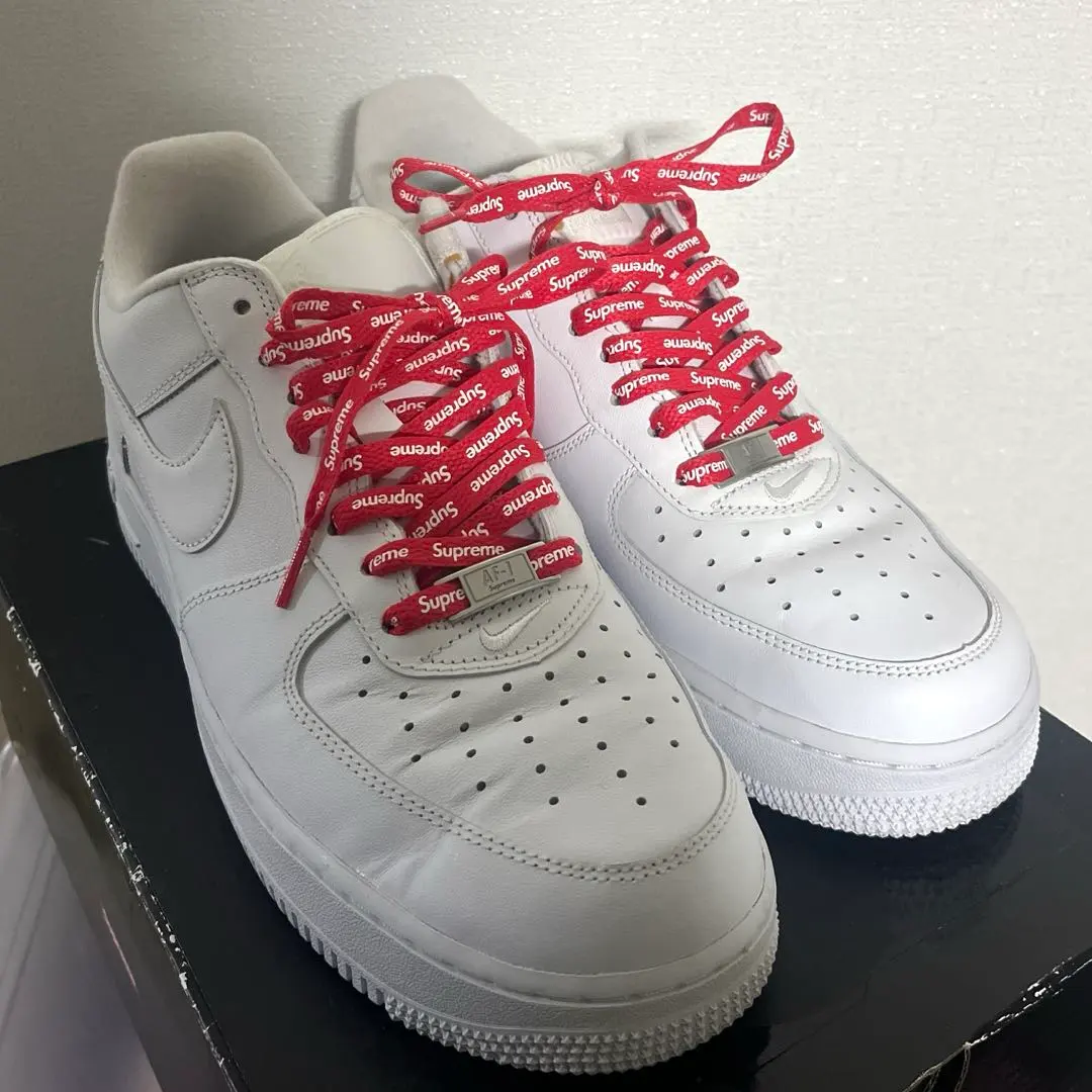 ⭐️美品27.5cm⭐️Nike Air Force 1 Sup reme ホワイト