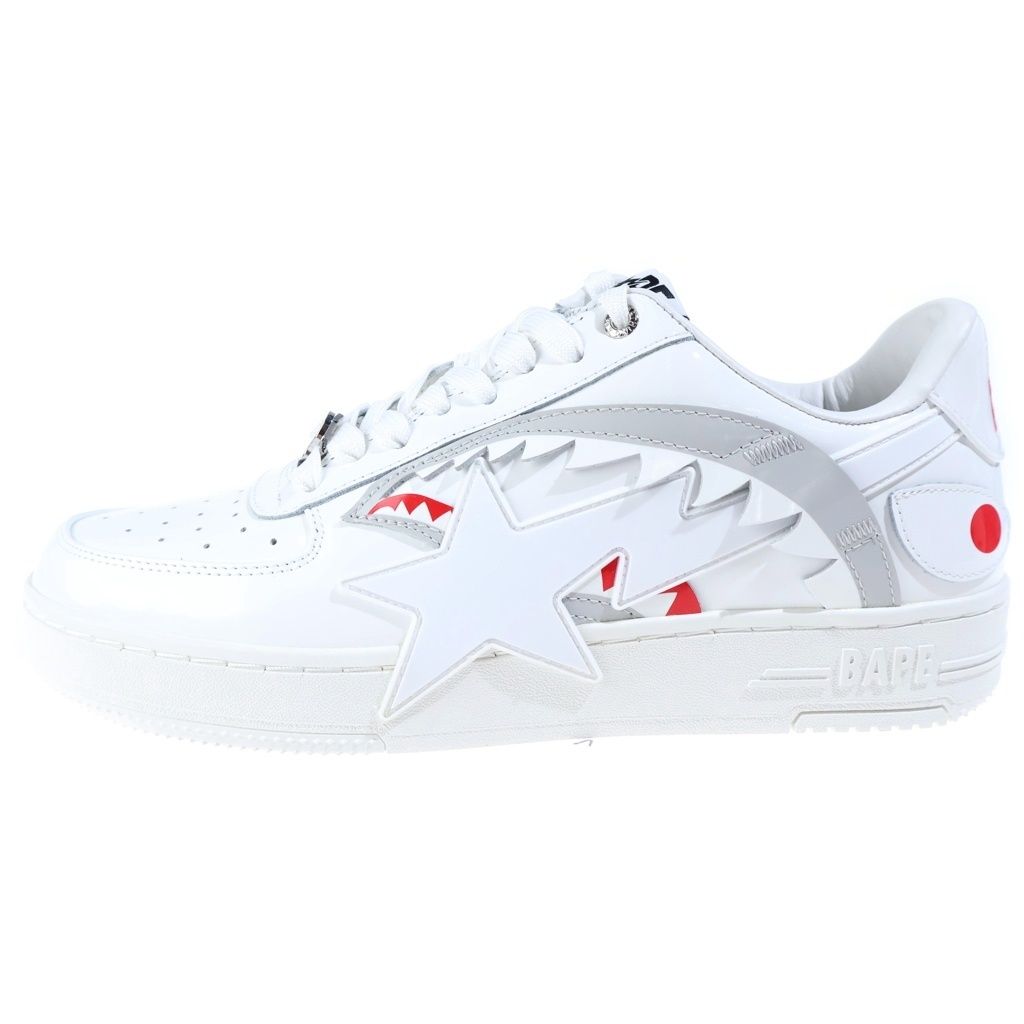 A BATHING APE (アベイシングエイプ) BAPE STA ベイプスタ OS #1 パテントレザー ローカットスニーカー ホワイト US11/29cm 1M80191309