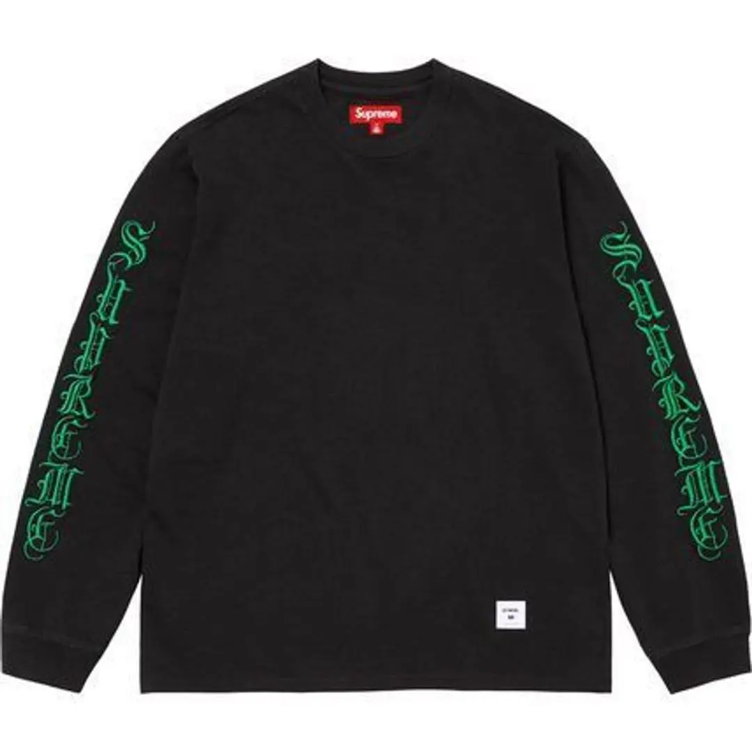 supreme 24AW Old English L/S TOP ブラック