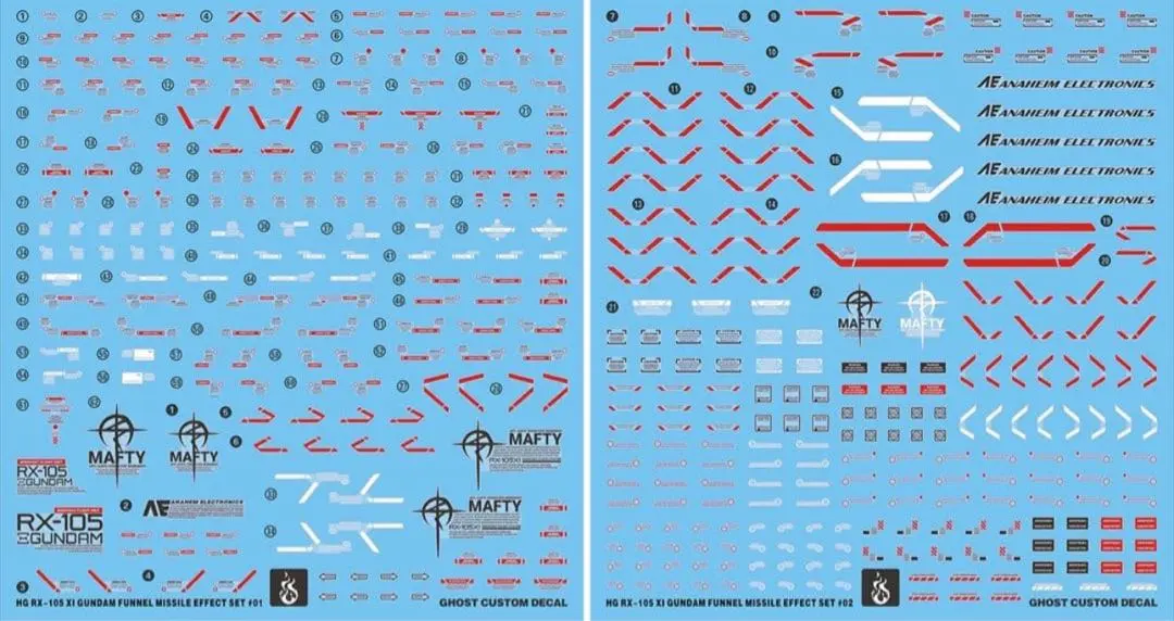 HG 1/144 クスィーガンダム用水転写式デカール 2枚組