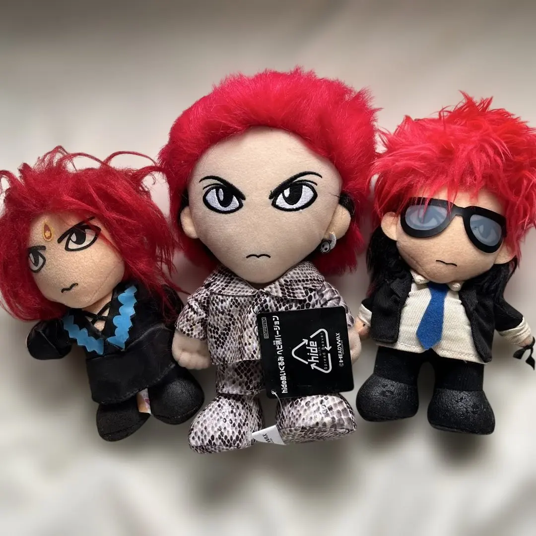 お値下げ不可‼️レモネードhide赤い髪のキャラクター ぬいぐるみ3体セット中古
