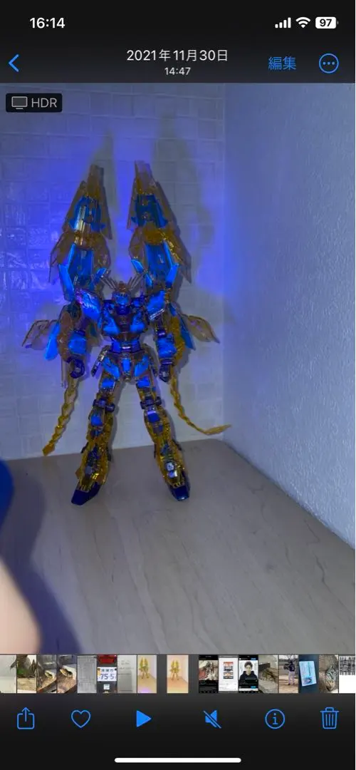 ユニコーンガンダムフェネクスデストロイモードＨＧガンプラフェネクスクリアＵＶ発光