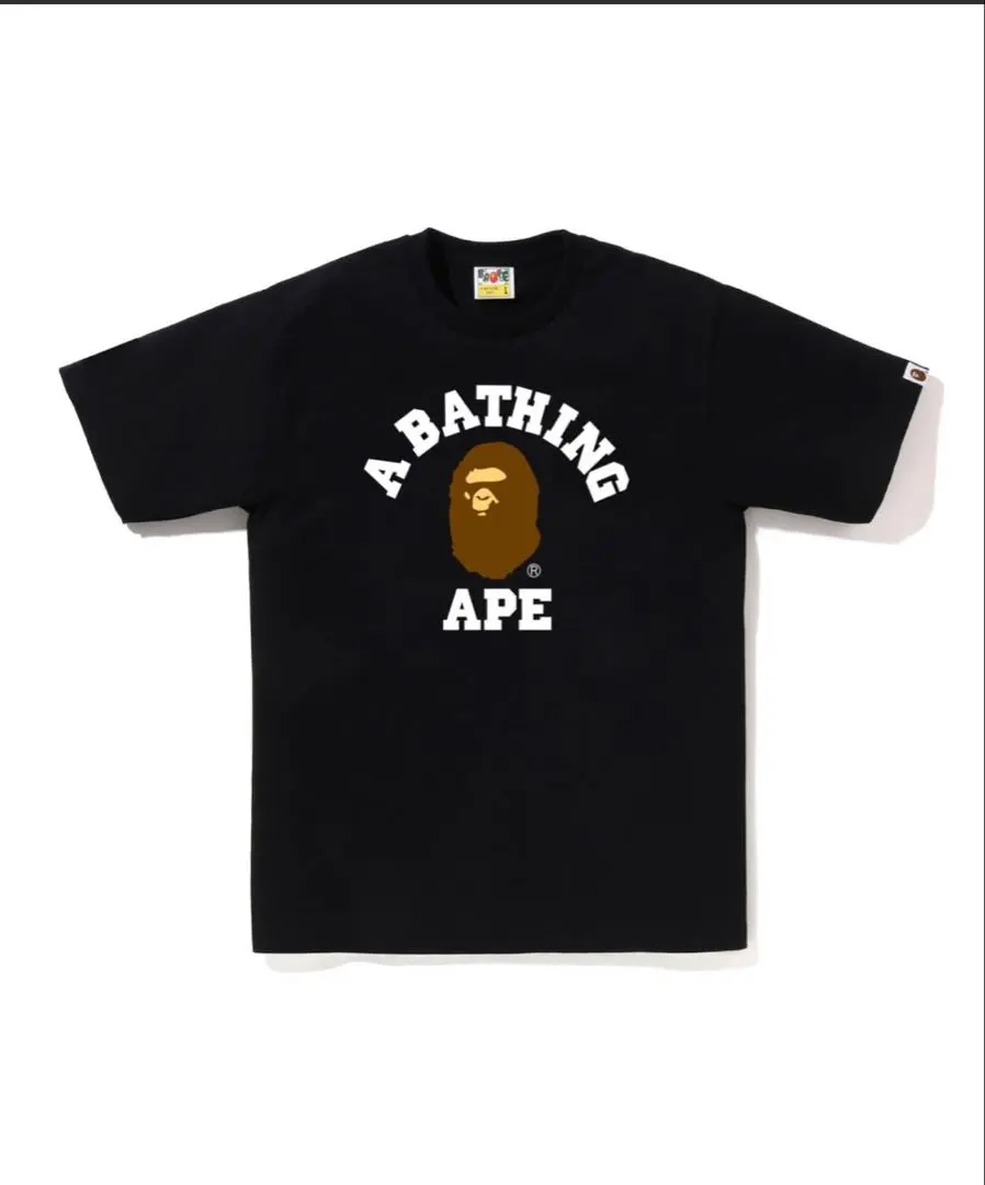 A BATHING APE カレッジロゴ Tシャツ ブラック