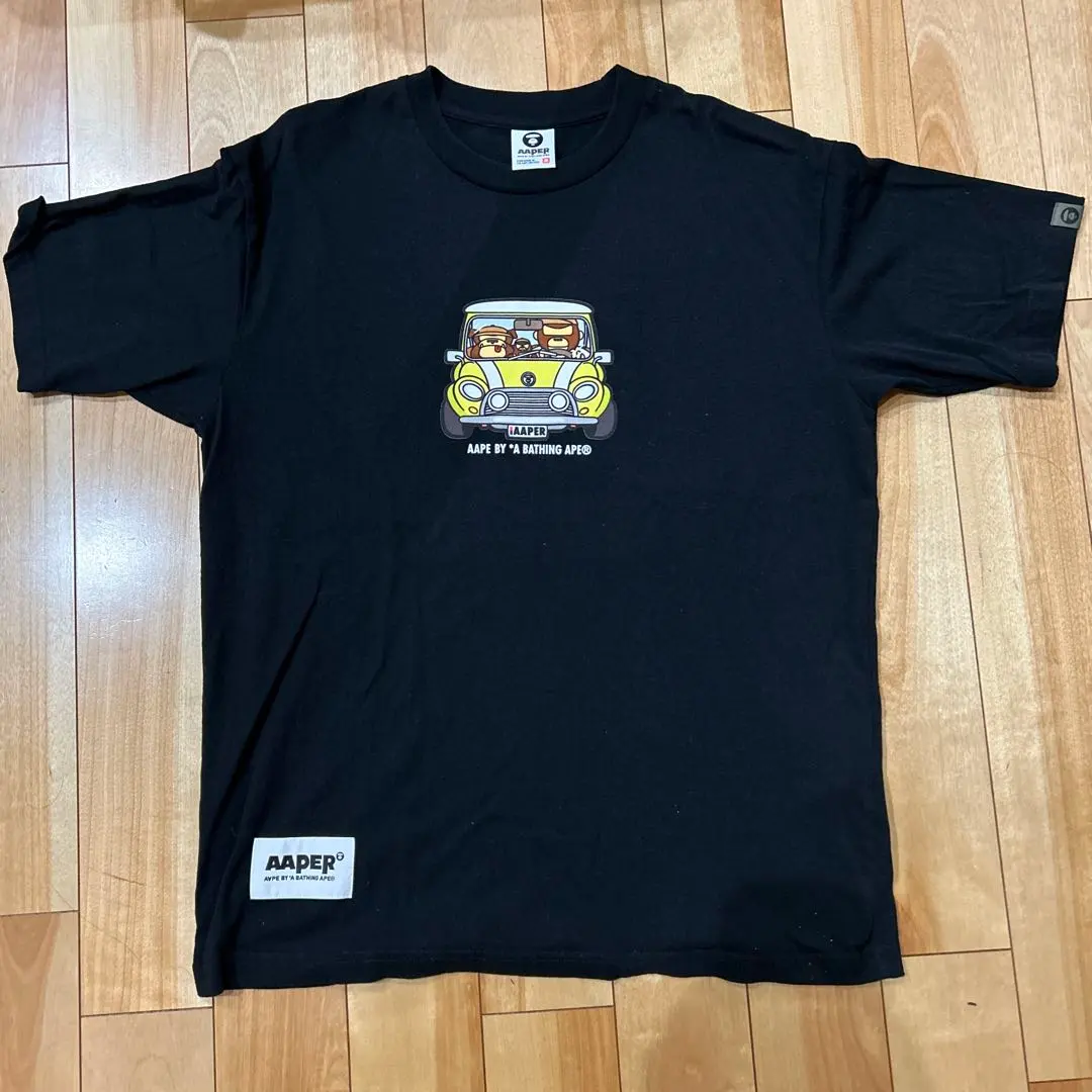 AAPE BY A BATHING APE 車プリント Tシャツ ブラック