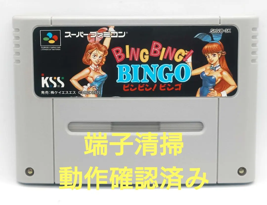 【動作確認済み】SFC レトロゲーム　ビンビン！ビンゴ！　若干ヤケ有り
