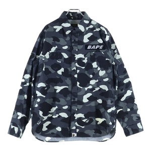 Bape A BATHING APE Bape Black Camo Long Sleeve Shirt 001SHB801028X